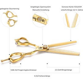 Dream Reach Hairdressing Scissors Sharp Thinning Scissors Japanese Stainless Steel 440C Handmade for Thinning