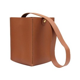 Lunali Cup Holder Faux Leather Cup Sleeve Box Shape Take Out Drink Handbag Convenient Bag Brown (Brown)