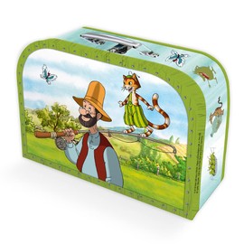 Pettersson and Findus Children's Suitcase Large Cardboard Case with Metal Handle