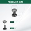 sourcing map 100 Sets Double Cap Leather Rivets, 6x8mm Round
