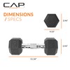 CAP Barbell CAP Barbell 15 LB Coated Hex Dumbbell Weight,