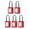 5 Set Lockout Tagout Locks Chrome Plated Nylon Loto Safe