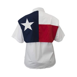 Tiger Hill Ladies Texas Flag Fishing Shirt Short Sleeves (2XL)