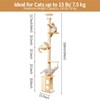 MEWOOFUN Floor to Ceiling Cat Tree, Tall Cat Tree for