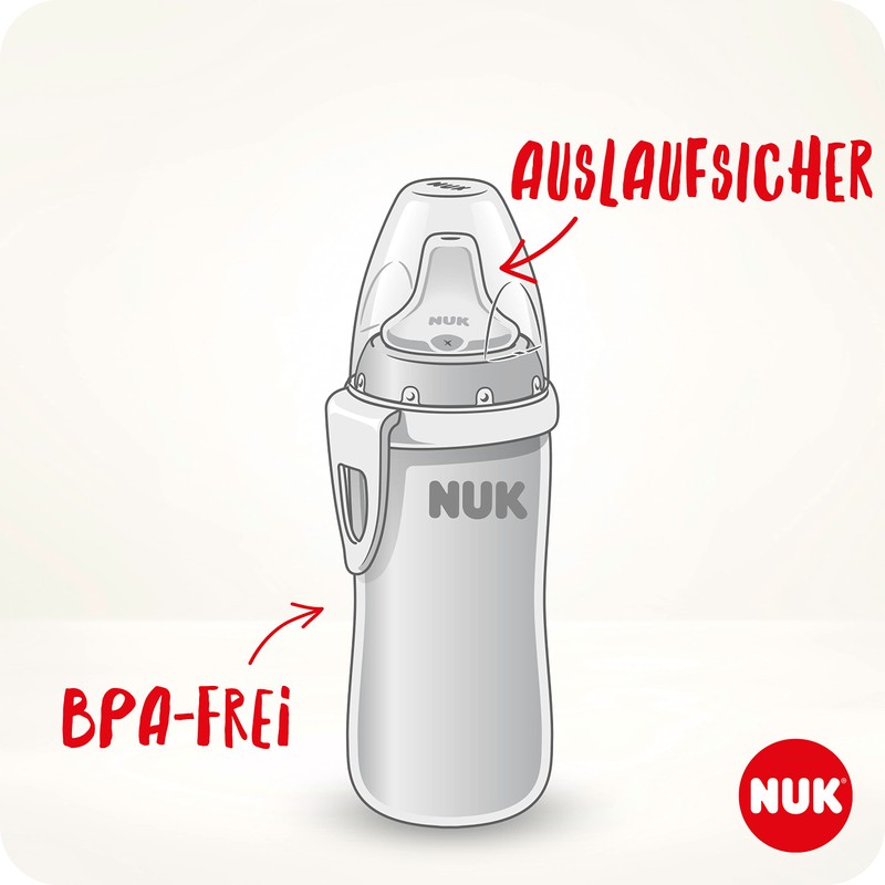 NUK Active Cup Drinking Cup 12+ Months, Leak-Proof Drinking Spout