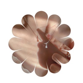 Allereya Vintage Crystal Waterdrop Pendant Necklace Rhinestone Teardrop Necklace Silver Cz Crystal Necklace Rhinestone Choker Necklace Jewelry for Women and Girls