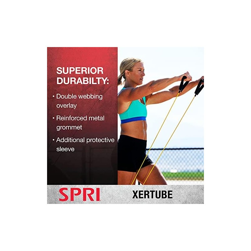 SPRI Xertube Resistance Bands with Handles – All Exercise Cords