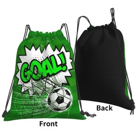 Braytow Gymnastics Drawstring Backpack Gym String Bag Drawstring Sackpack Sport Cinch Bag For Womens Mens, Football2, One Size