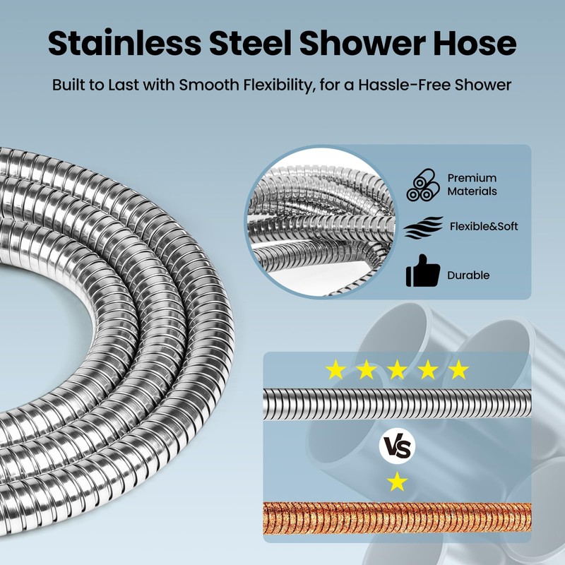Digiroot Stainless Steel Hose 1.8 m Silver