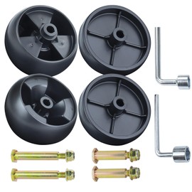 GUSUHAWK 2 Pack 734-04155 Deck Wheel Kit with 734-0973 Deck Wheel Replaces 734-04155 73404155 734-0973 7340973 for Craftsman PYT9000, Cub Cadet LTX1042 LTX1046 LTX1050, Troy Bilt TB42 TB2246 Tractors