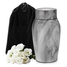 SOITIS Urns for Human Ashes, Mini Urn for Ash Male Female, Small Urns for Human Ashes Keepsake, Stainless Steel Memorial Cremation, Decorative Urn Funeral Urn - Black Keepsake Holder