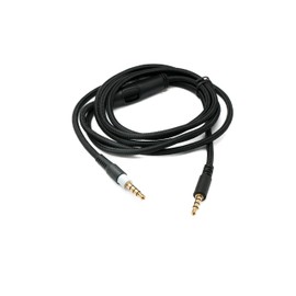 System-S Audio Replacement Cable 150 cm AUX 3.5 mm Jack Braided Black for Hyperx Cloud Mix Alpha