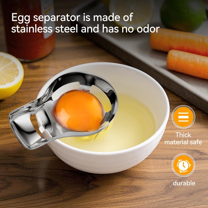 Sretanj Egg Yolk Separator，Egg Separator for Raw Eggs,Food Grade Stainless