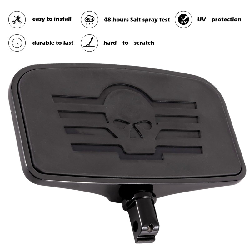 Kinglemc Front Rear Rider Passenger Floorboard FootPeg for Victory/Indian (Skull,