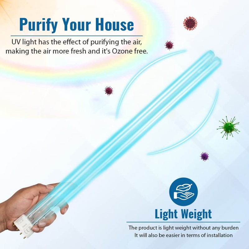 OXYFUL 55W UV Ultraviolet 4 Pin Base Replacement Light Clarifier