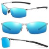 LEDING&BEST Polarised Aviator Sunglasses Men Women Outdoor Lightweight Metal Frame