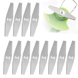 ASOFTY Pack of 12 Metal Lawn Trimmer Blades, Lawn Mower Replacement Blade, Metal Brush Cutter Blade, Lawn Mower Replacement Blade for Garden Lawn Mowing