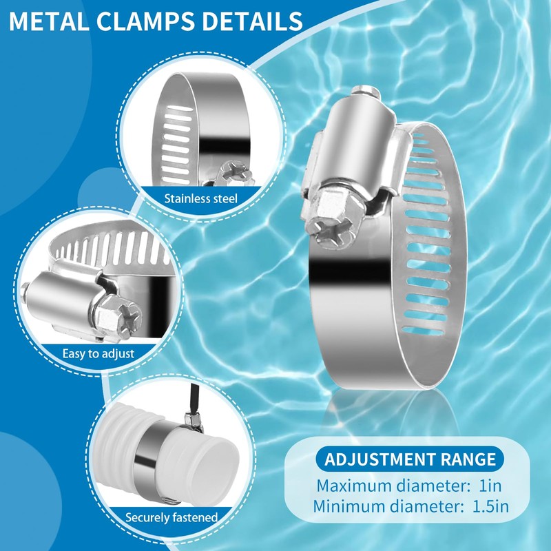 Pool Hose Compatible with Bestway Above Ground Pools, Pool Filter