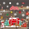 Dozesheep Christmas Window Clings Stickers, Xmas Snowflake Sticker, Santa Claus