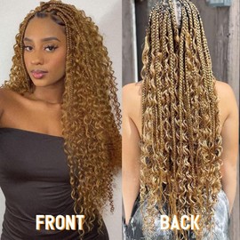 QTHAIR Human Braiding Hair 1 Bundle 18" 100g 16A Deep Wave Bulk Human Hair #27 Color Honey Brown Human Hair Bundles for Braiding Deep Wave Bulk