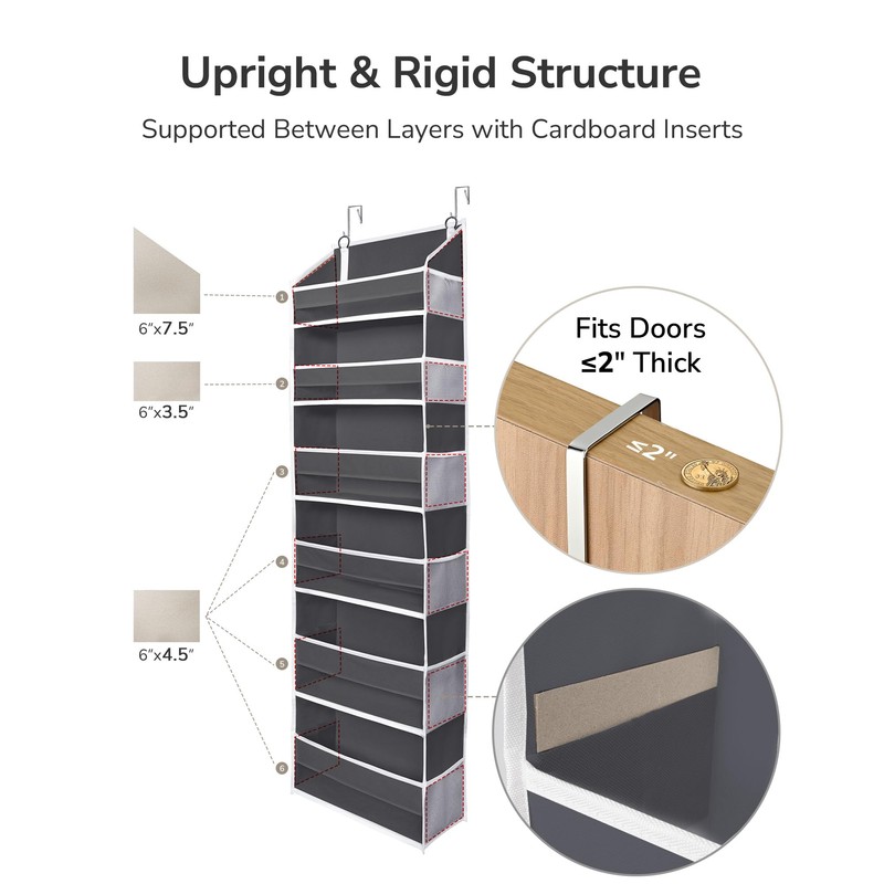 ULG Over The Door Organizer with 6 Large Pockets 12