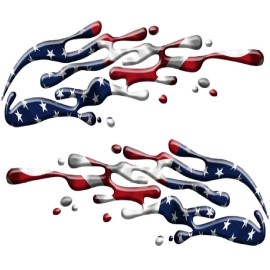 CUSP Boat Car Truck USA Patriotic Racing Graphics Decals Stickers Flames Flag 28"