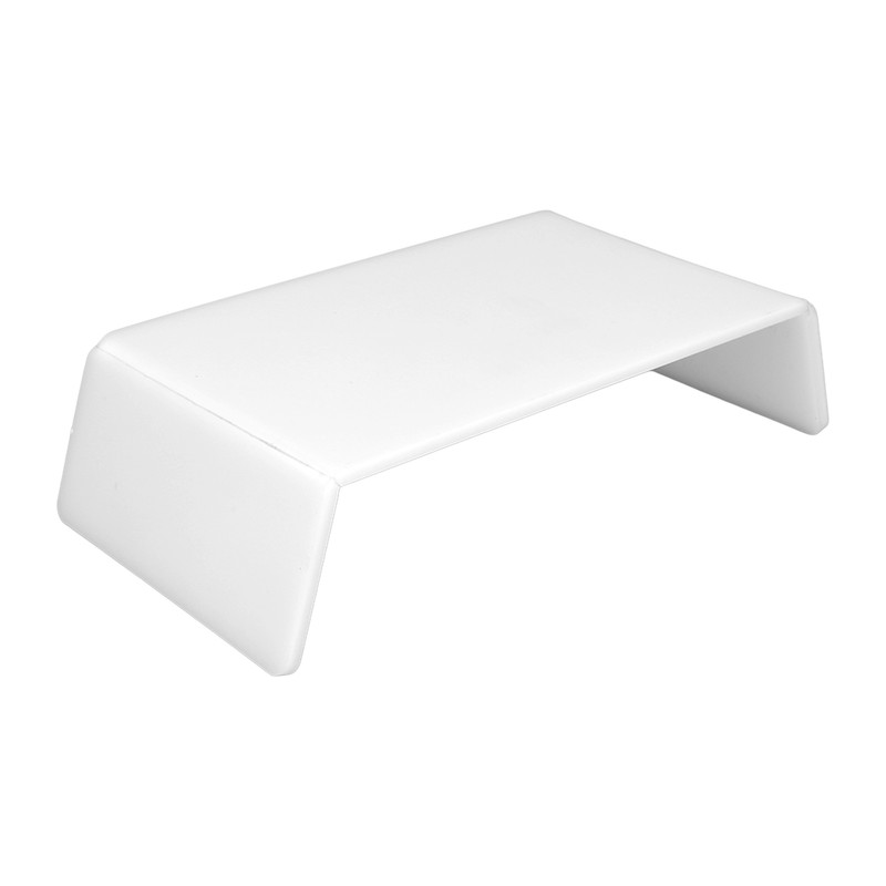 Trapezoidal Dental Desktop Elevated Shelf Acrylic Smoothing Edges Riser Rack