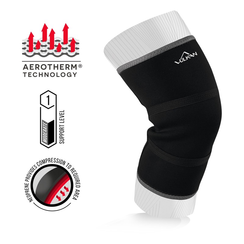 Vulkan Classic Kniebandage, Neopren, Größe XL, Schwarz