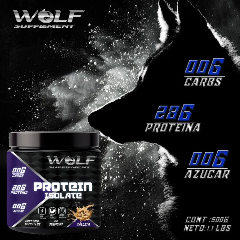 Proteína Whey Wolf 500g + Creatina Hiper Sport 500gm Sabores
