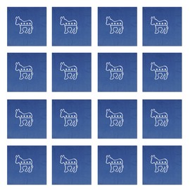 Beistle Democratic Luncheon Napkin, Blue and White