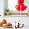 YSTEP Valentine’s Decor, 5x5 Inch Wooden Plaque with Iron Stand,