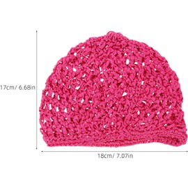 Lurrose 3 redecillas de ganchillo para el cabello: gorros de punto tipo snood, redecillas para el cabello