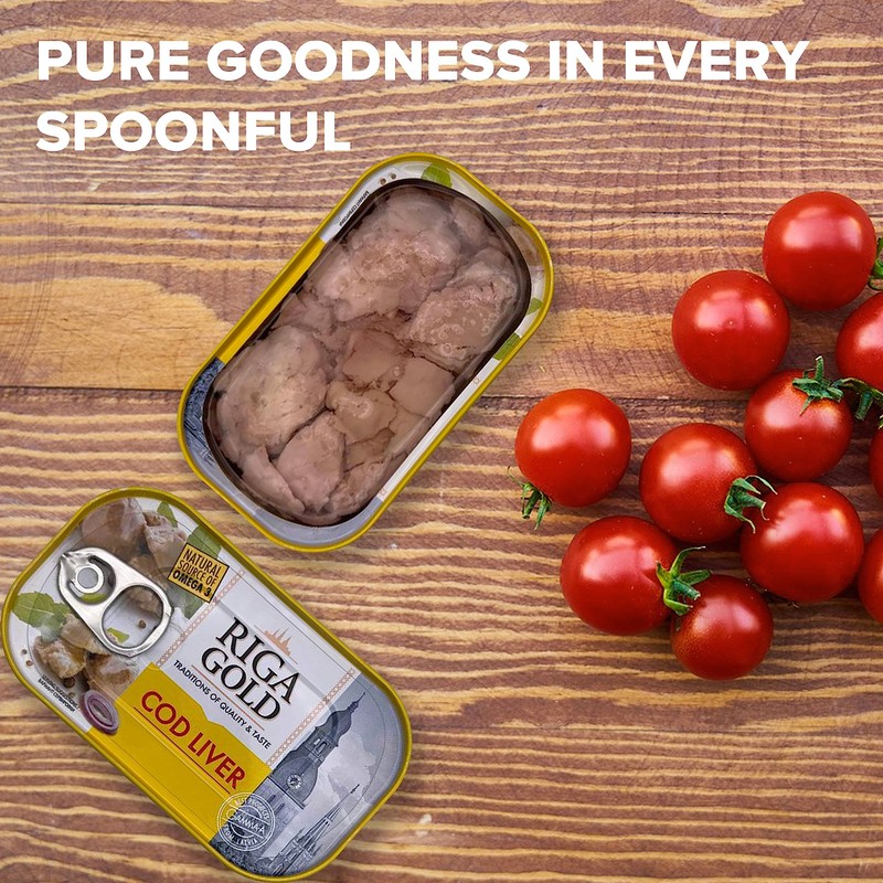 Riga Gold Cod Liver in Own Oil 4.27oz/ 121g From