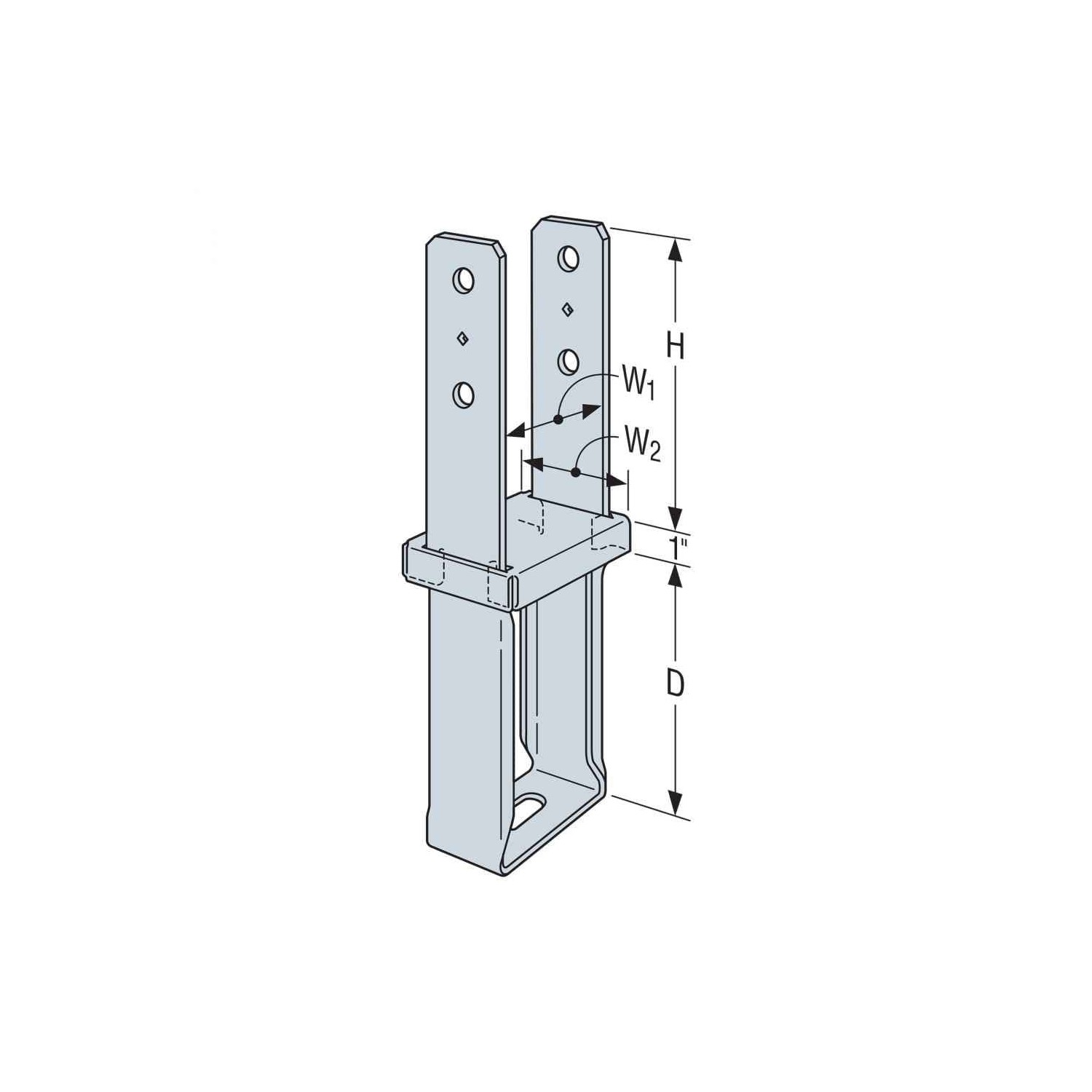 Simpson Strong Tie CBS66HDG Simpson Strong-Tie 6 by 6 Column Base ...