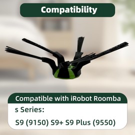 8 Pack s Series Corner-Sweeping Brush Replacement for iRobot Roomba S9 (9150) S9+ S9 Plus (9550) Edge-Sweeping Brushes,Vacuum Cleaner Side Brush Parts