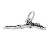 LGU Sterling Silver Oxidized Tiny 3D Female Diver Swimmer Charm