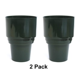 JSP Manufacturing Golf Cart Cup Holder Fits EZGO Club Car, Yamaha Replacement Holder for 16.4 oz Portable Propane Cylinder or Drink Holder (Green, 2)