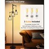 Lightdot 67" Dimmable Floor Lamp for Living Room, Farmhouse 3-Light