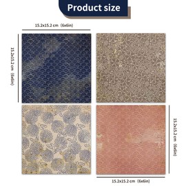 Scrapbook Paper Vintage, 24 Sheets/12 Designs Scrapbook Paper 6x6 Chinese Japanese Style DIY Stationery Scrapbooking Paper (2 Pack Japanese Style)