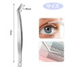 Eyelash Tweezers False Eyelashes Pink Straight Stainless Steel False Eyelashes
