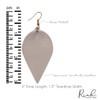 Bohemian Lightweight Genuine Real Leather Geometric Drop Statement Earrings -