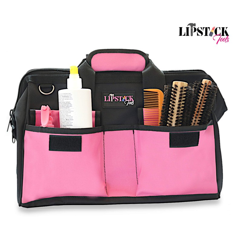 LipStick Tools 18-Inch Multi-Purpose Zip-Top Pink Storage Wide Mouth Tool
