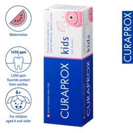 Curaprox Children's Toothpaste Watermelon, 60ml - Fresh & Fruity Watermelon Flavoured Toothpaste for Kids 6 Years +, Clear