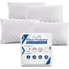 Quilted Pillow Protector Pack, Zipped Pillow Covers Pack, Soft &