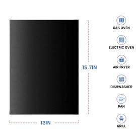 Large Oven Liners, Heavy Duty Teflon Oven Liners, Grill Mats for the Bottom of the Oven for Gas, Electric and Fan Assisted Ovens, Baking Mat, Oven Protector Sheets, Reusable, (5.40 x 33)