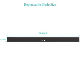 TopCharm Wiper Shower Squeegee Blade Replacement Shower Blade Remove Water Silicone Rubber Blade 14 Inches