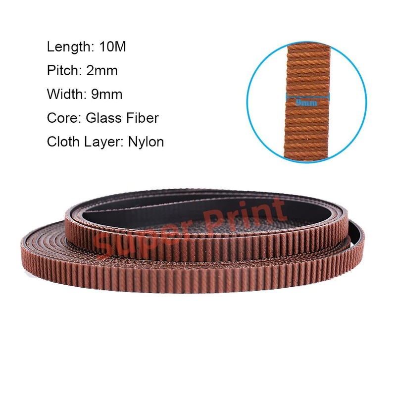 Super Print GT2 Timing Belt 9 mm, GT2 Belt 9