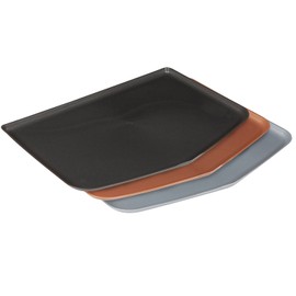 Chop Keeper Chopping Tray with Raised Sides and Easy-Guide Funnel, Midnight Black, Stainless and Copper, 3-Pack - Argee RG908/3