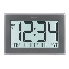La Crosse Technology 513-21867-INT Extra-Large Slim Atomic Digital Clock with Backlight