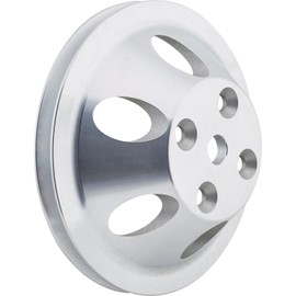 SBC Aluminum Pulley Set, 1-Groove Upper/2-Groove Lower, Long Pump